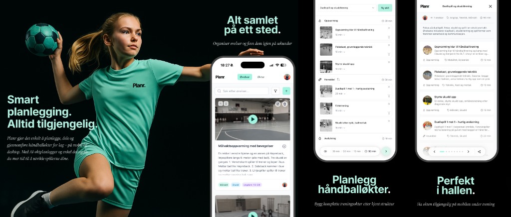 The Planr app on iPhone: drills, session planning and running sessions in the hall
